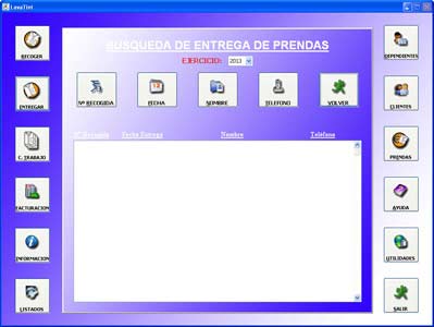 Programa gestión de lavanderías y tintorerías